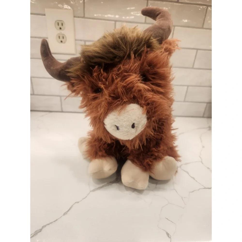 Walmart Long‎ Hair Brown Bull Highland Steer Cow Horns Stuffed Animal 14